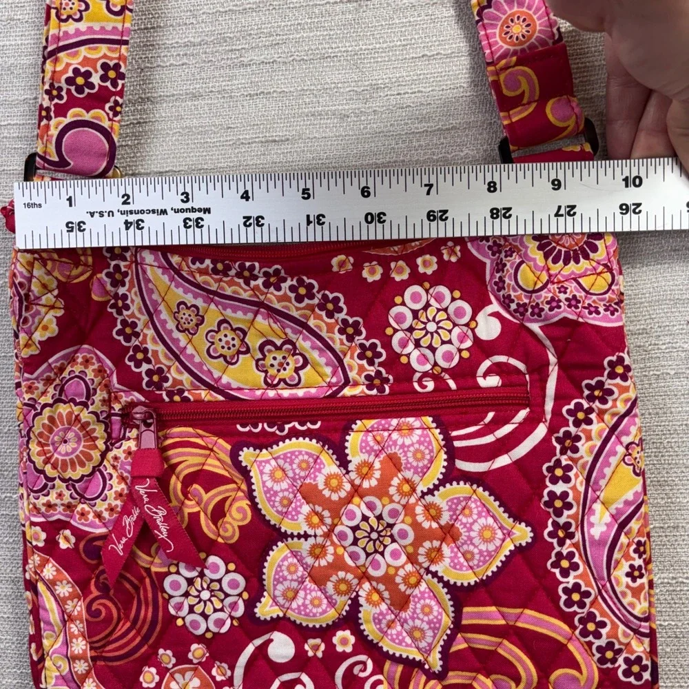 NEW‎ Vera Bradley Pink Paisley Quilted Crossbody Shoulder Bag Adjustable Strap